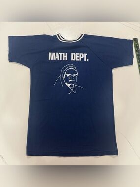 Vintage 1970s “MATH DEPT.” athletic jersey-style shirt